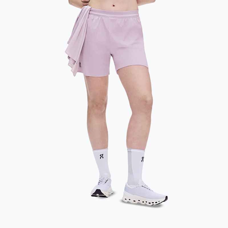 Pantaloncini da corsa da donna On 5" Performance foxglove