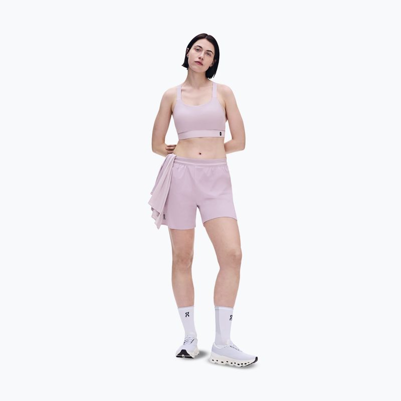 Pantaloncini da corsa da donna On 5" Performance foxglove 2