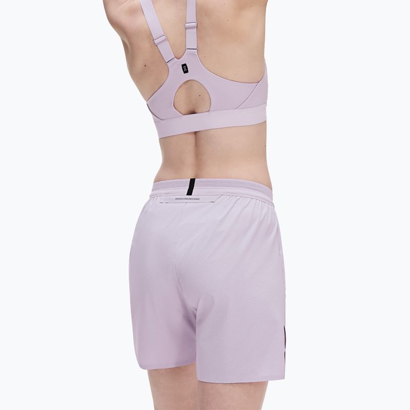 Pantaloncini da corsa da donna On 5" Performance foxglove 5
