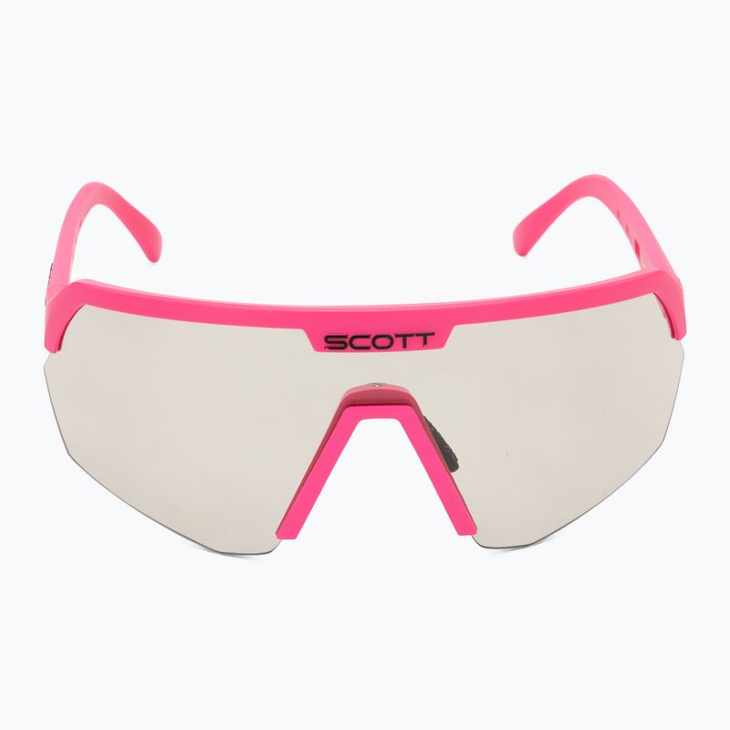 Occhiali da sole SCOTT Sport Shield LS rosa acido/grigio sensibile alla luce 3
