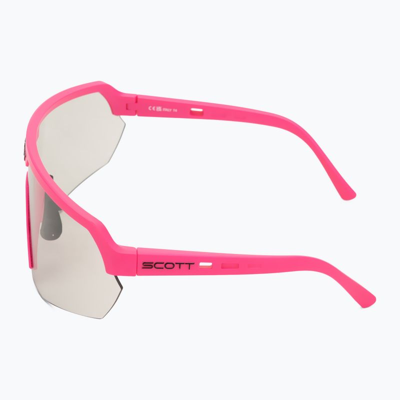 Occhiali da sole SCOTT Sport Shield LS rosa acido/grigio sensibile alla luce 4