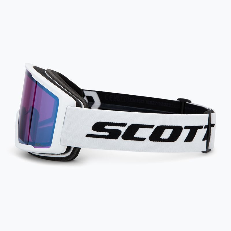 Maschera da sci SCOTT Factor Pro LS mineral white/black amp ls blue chrome 4