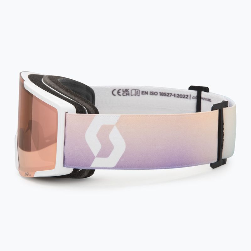 Occhiali da sci SCOTT Shield bianco/rosa tenue/enhancer rose chrome 4