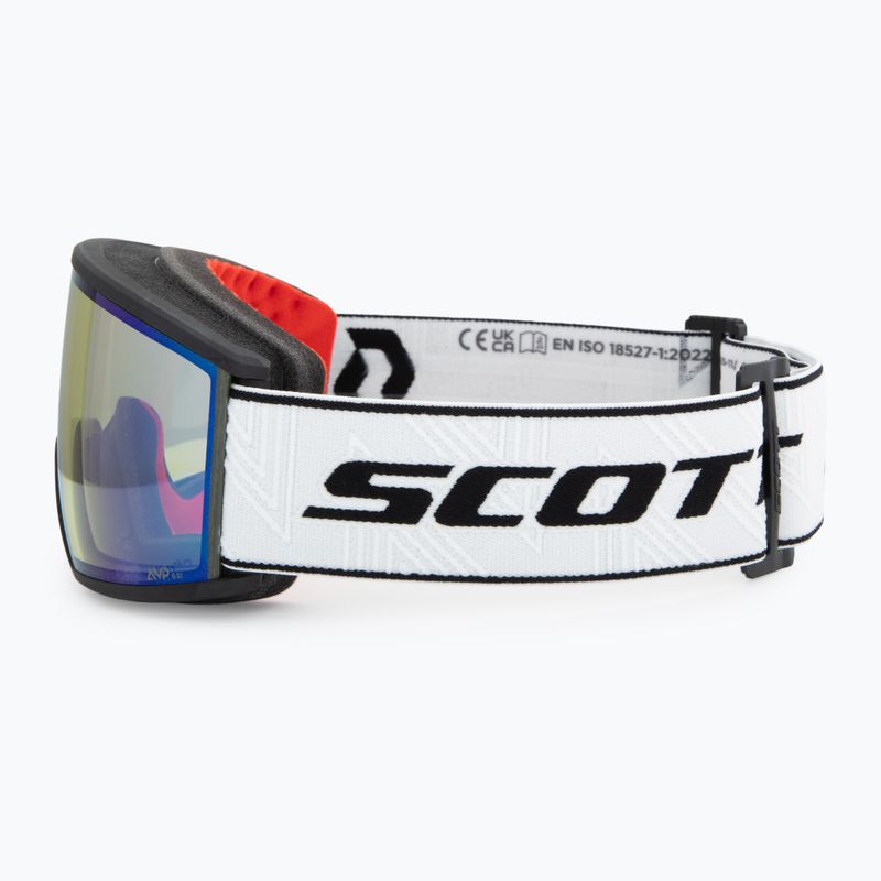 Maschera da sci SCOTT Ambit black/white/amp aurora green chrome 4