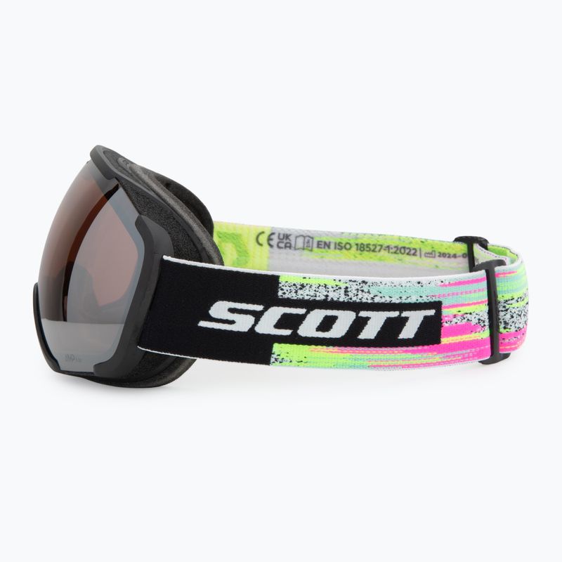 Maschera da sci SCOTT Faze II black/neon yellow/amp silver chrome 4
