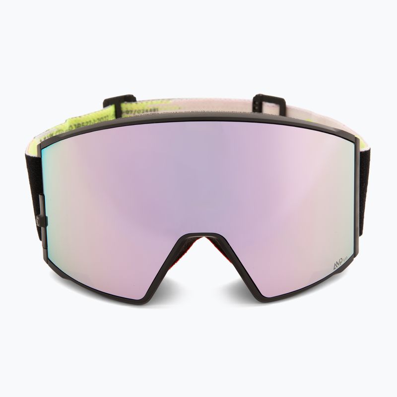 Maschera da sci SCOTT React black/neon yellow/amp lavender chrome 3