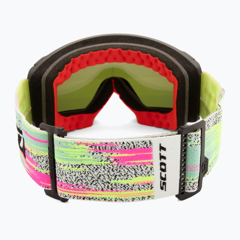 Maschera da sci SCOTT React black/neon yellow/amp lavender chrome 4