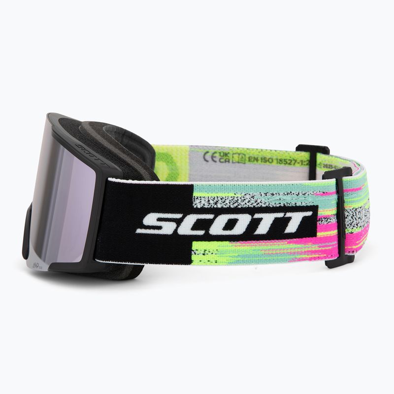 Maschera da sci SCOTT Shield black/neon yellow/amp lavender chrome 4
