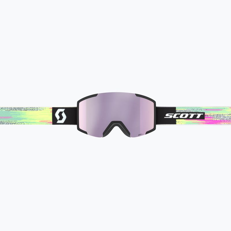 Maschera da sci SCOTT Shield black/neon yellow/amp lavender chrome 2