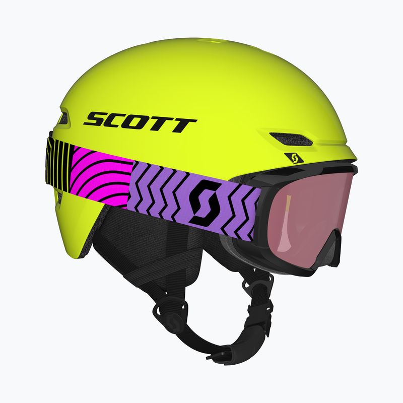 Casco da sci per bambini SCOTT Keeper 2 + occhiali da sci Witty neon yellow 10
