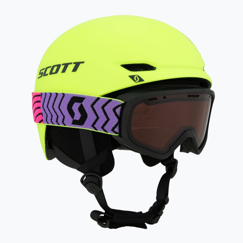 Casco da sci per bambini SCOTT Keeper 2 + occhiali da sci Witty neon yellow
