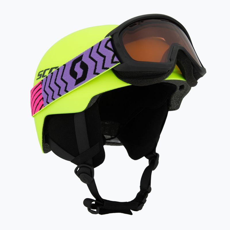 Casco da sci per bambini SCOTT Keeper 2 + occhiali da sci Witty neon yellow 9