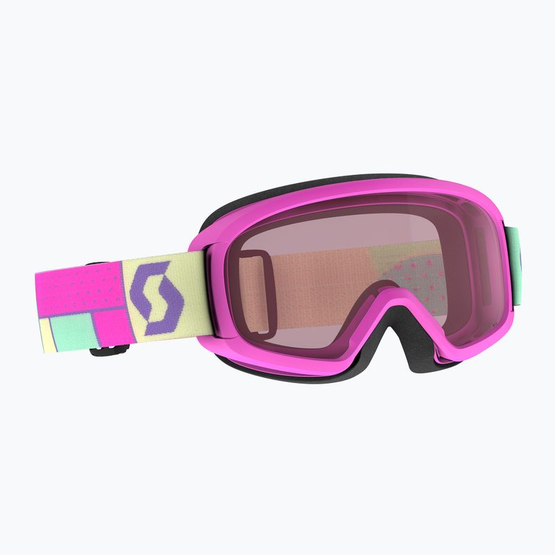 Maschera da sci per bambini SCOTT Witty SGL neon pink/enhancer