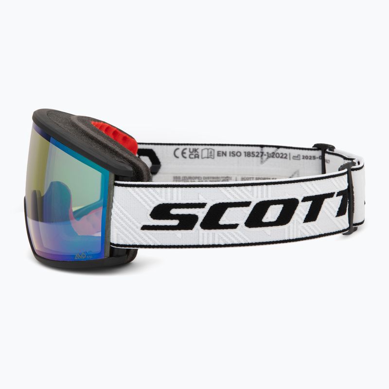 Maschere da sci SCOTT Ambit Compact black/white/amp aurora green chrome 4