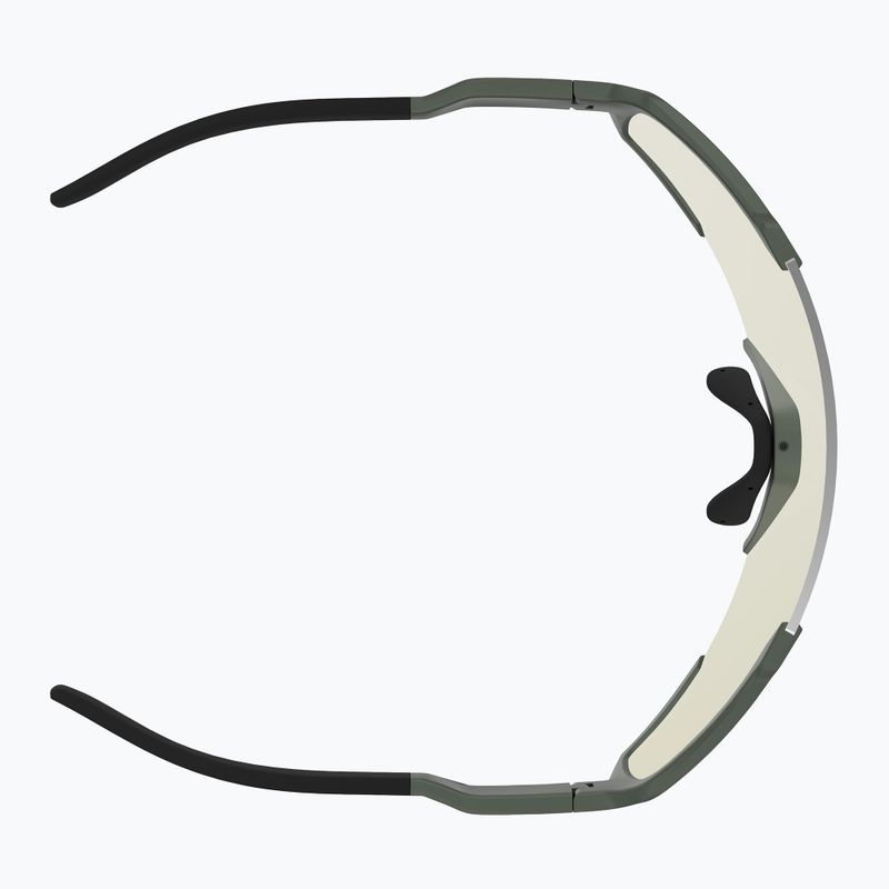 Occhiali da sole SCOTT Shield khaki green/amp white chrome 4