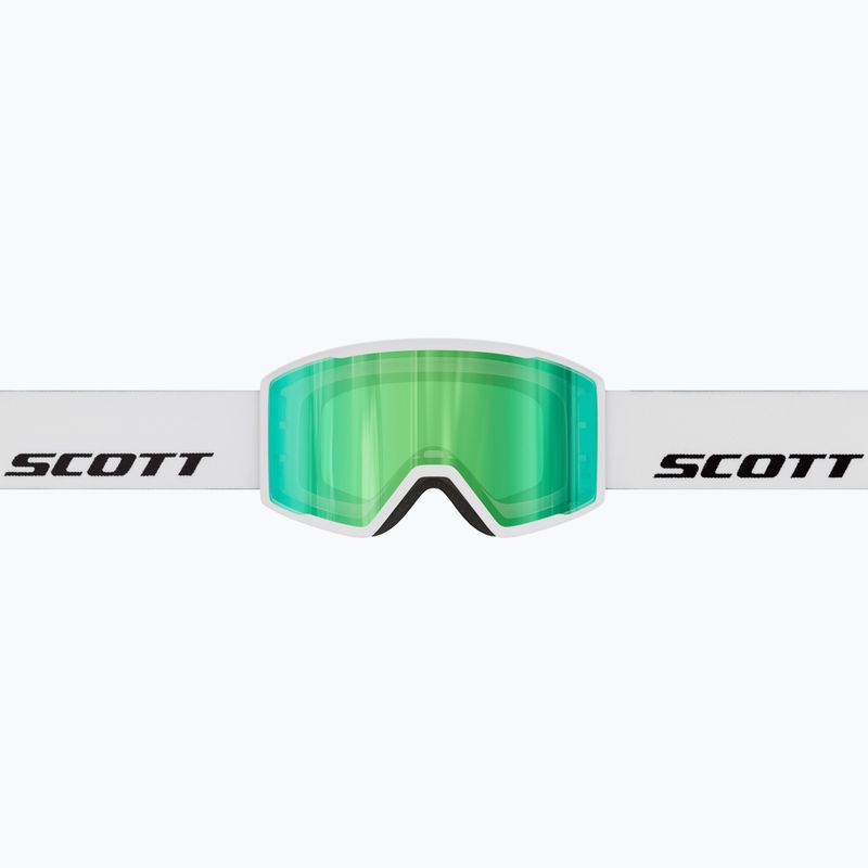 Maschera da sci SCOTT Trace Pro white/green chrome 3