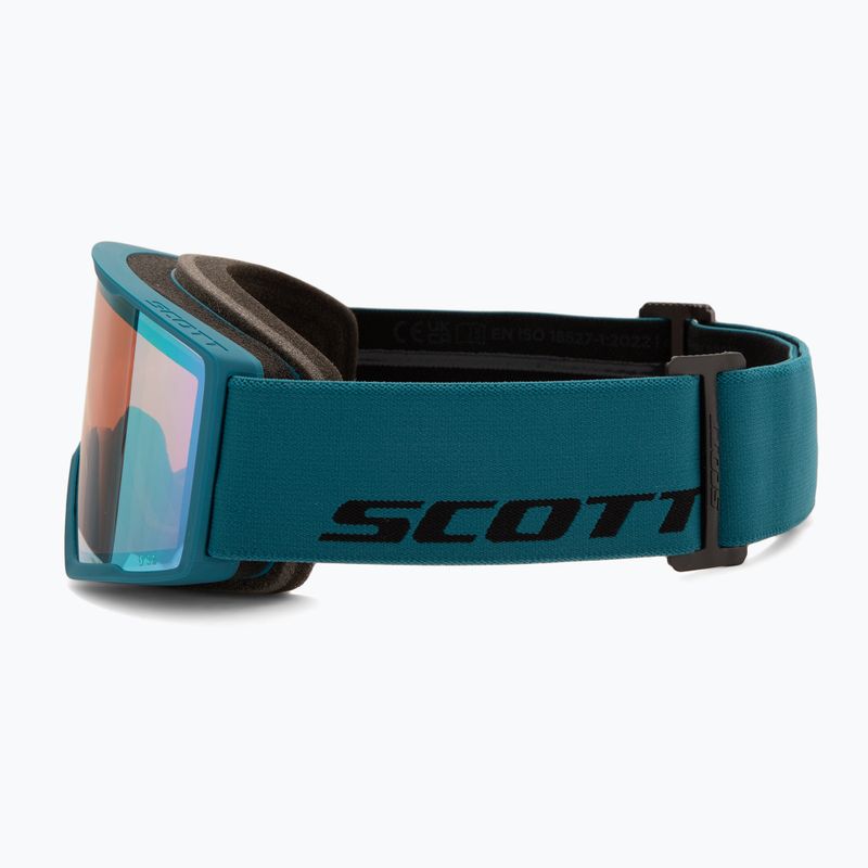 Maschera da sci SCOTT Trace Pro petrol green/green chrome 4