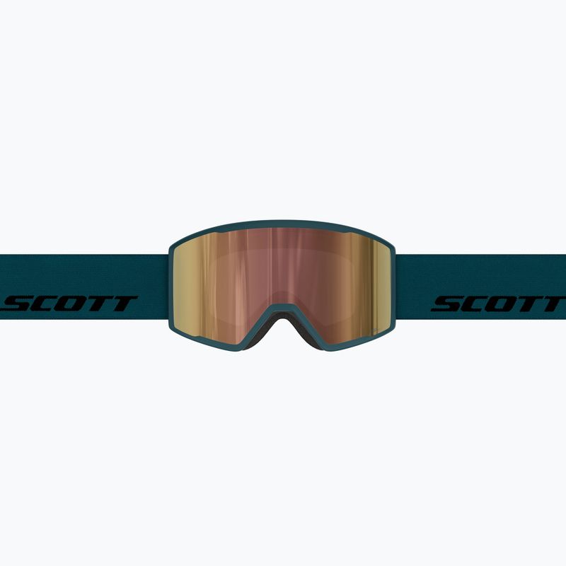 Maschera da sci SCOTT Trace Pro Light Sensitive petrol green/amp ls cinnamon chrome 3