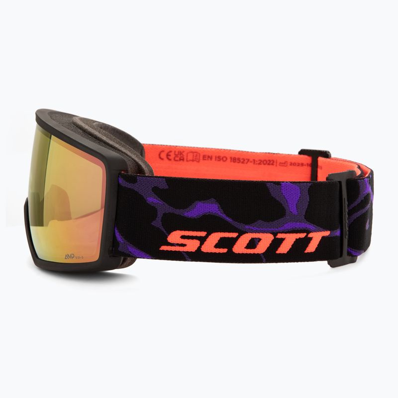 Maschera da sci Scott Neo Light Sensitive S1-3 black/purple/amp ls cinnamon chrome 4