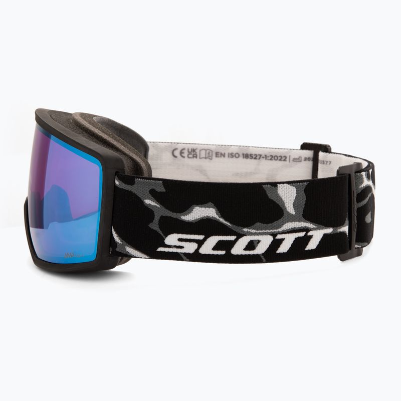 Maschera da sci Scott Neo Light Sensitive S2-4 granite black/white/amp ls blue chrome 4