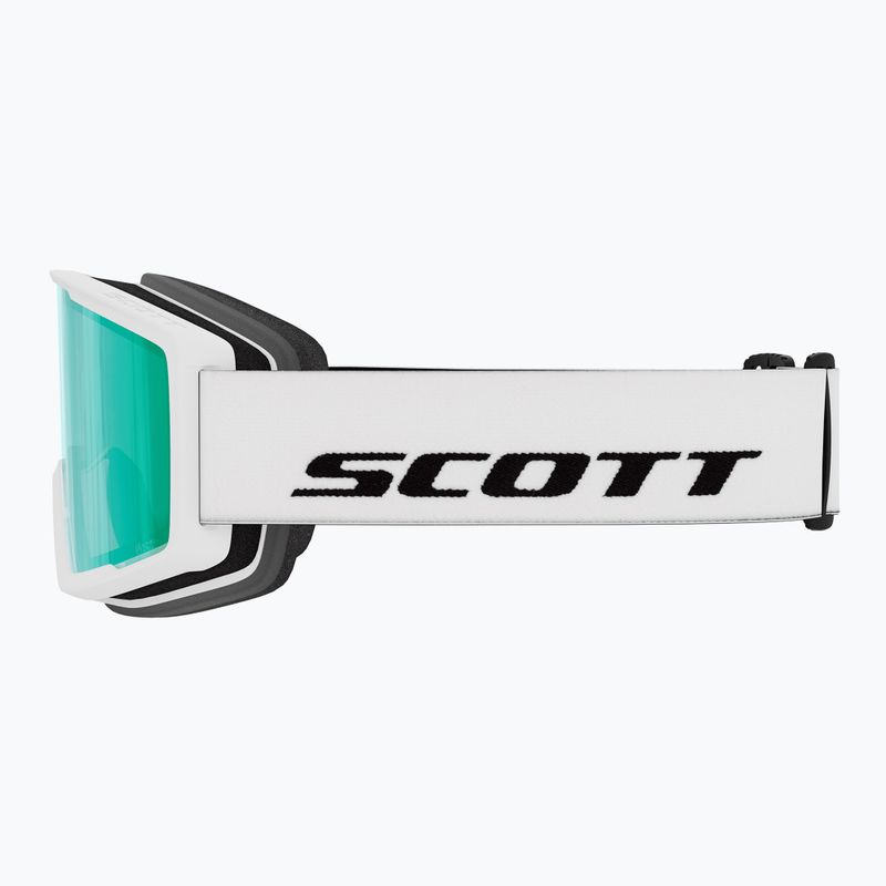Maschera da sci SCOTT Trace Pro Compact white/green chrome 2
