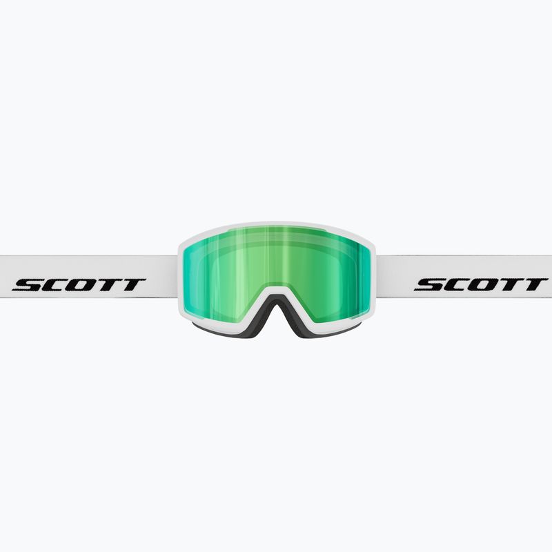 Maschera da sci SCOTT Trace Pro Compact white/green chrome 3