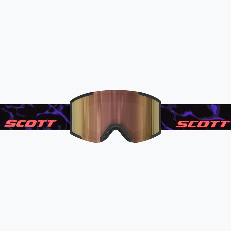 Maschera da sci SCOTT Shield LS black/purple/cinnamon chrome 2