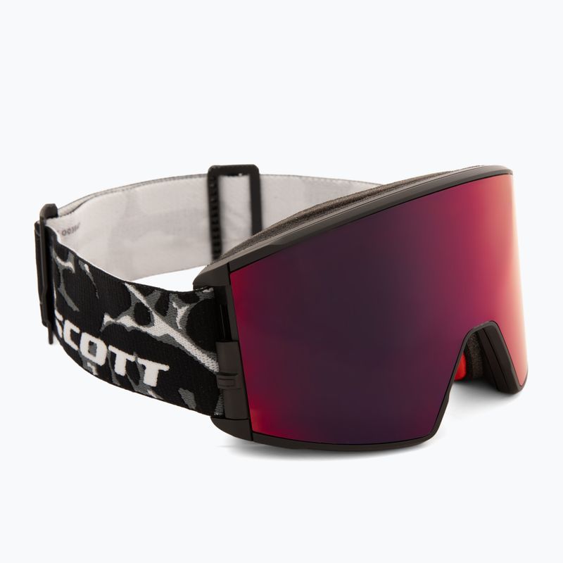 Maschera da sci SCOTT React Light Sensitive granite black/white/amp red chrome 2