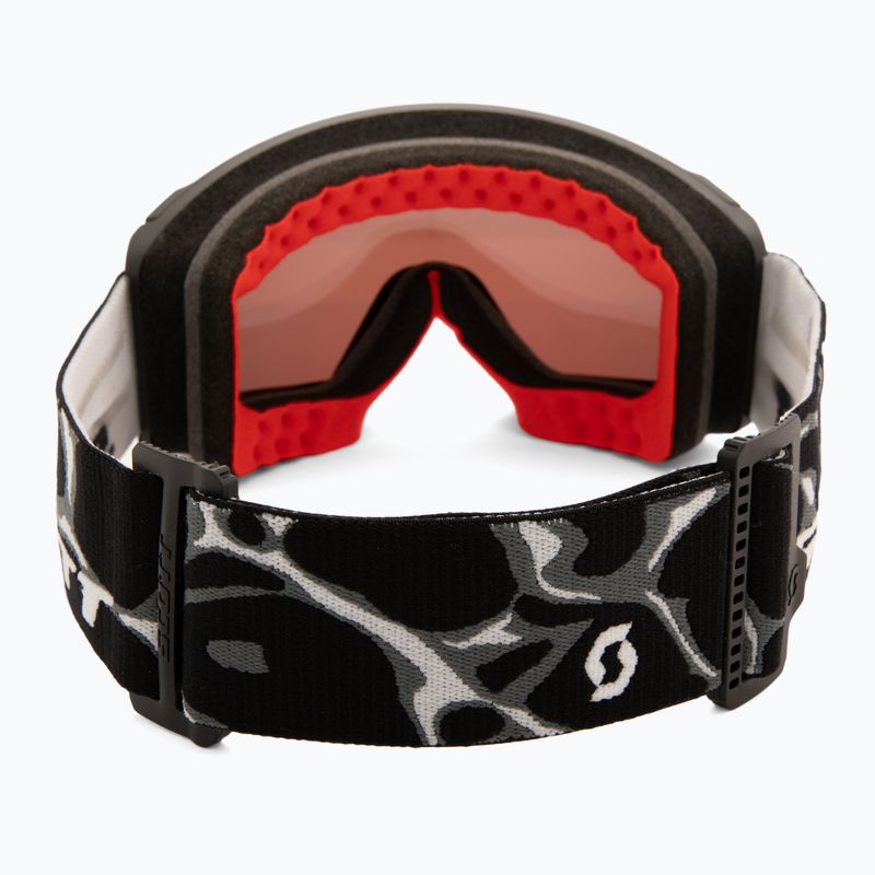Maschera da sci SCOTT React Light Sensitive granite black/white/amp red chrome 4