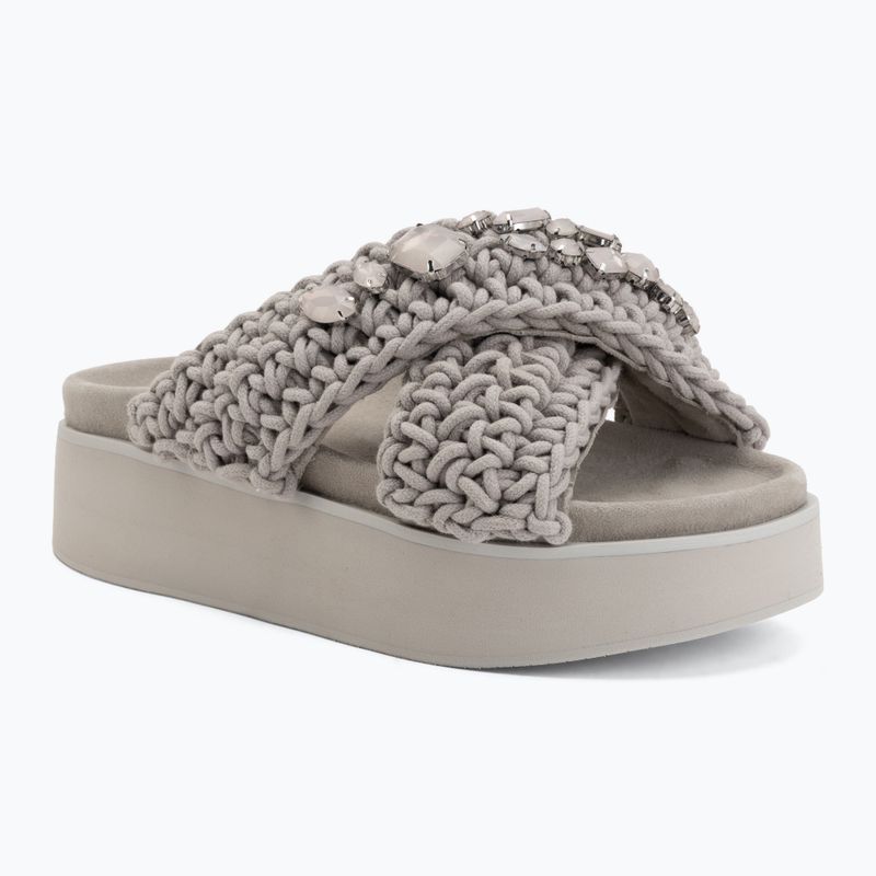Ciabatte da donna INUIKII Woven Stones Platform stone grey