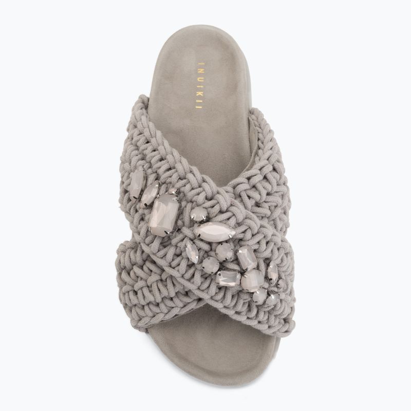 Ciabatte da donna INUIKII Woven Stones Platform stone grey 5