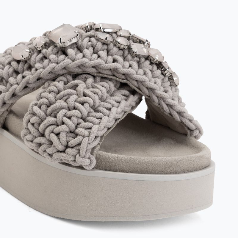Ciabatte da donna INUIKII Woven Stones Platform stone grey 7