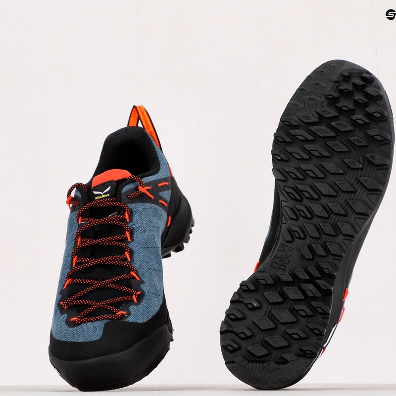 Salewa Wildfire Canvas, scarpe da trekking da uomo in denim scuro/nero 10