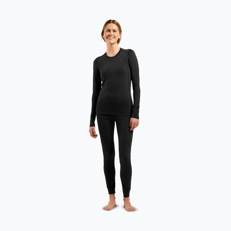 Felpa termica donna ODLO Merino 200 Bl Top Crew Neck black 2