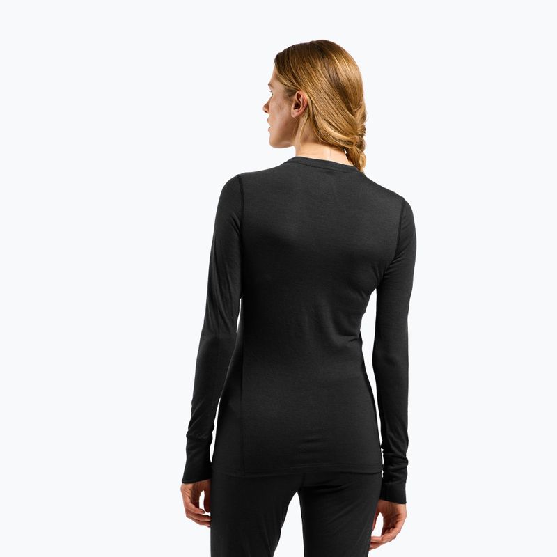 Felpa termica donna ODLO Merino 200 Bl Top Crew Neck black 3