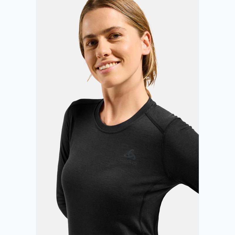 Felpa termica donna ODLO Merino 200 Bl Top Crew Neck black 4