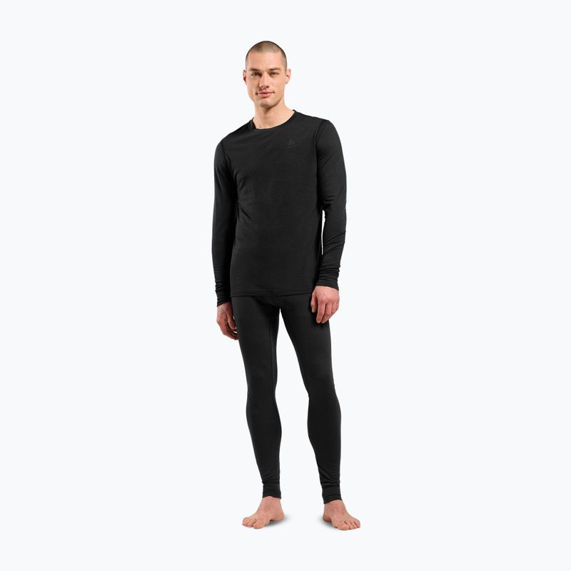 Felpa termica uomo ODLO Merino 200 Bl Top Crew Neck black 2