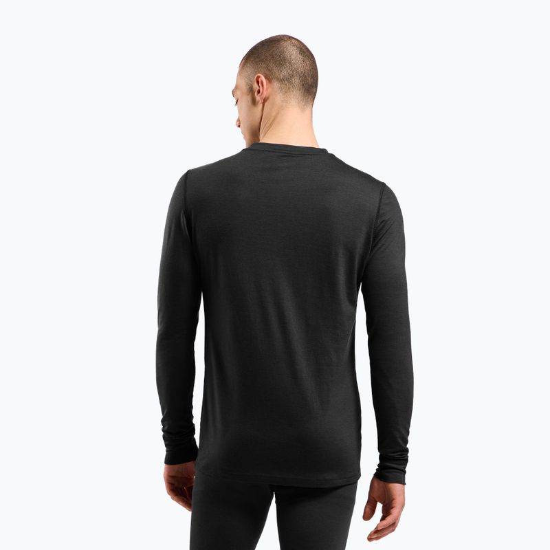 Felpa termica uomo ODLO Merino 200 Bl Top Crew Neck black 3
