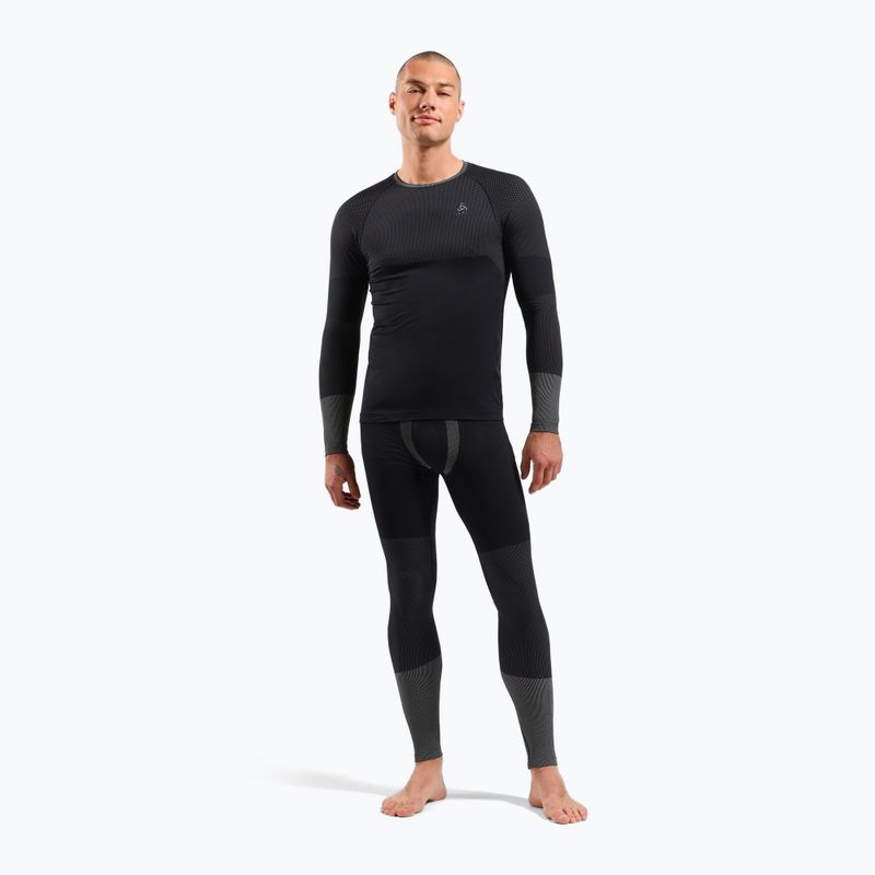 Maglia termica a manica lunga da uomo ODLO Fundamentals Performance Warm Bl Top Crew Neck black 2