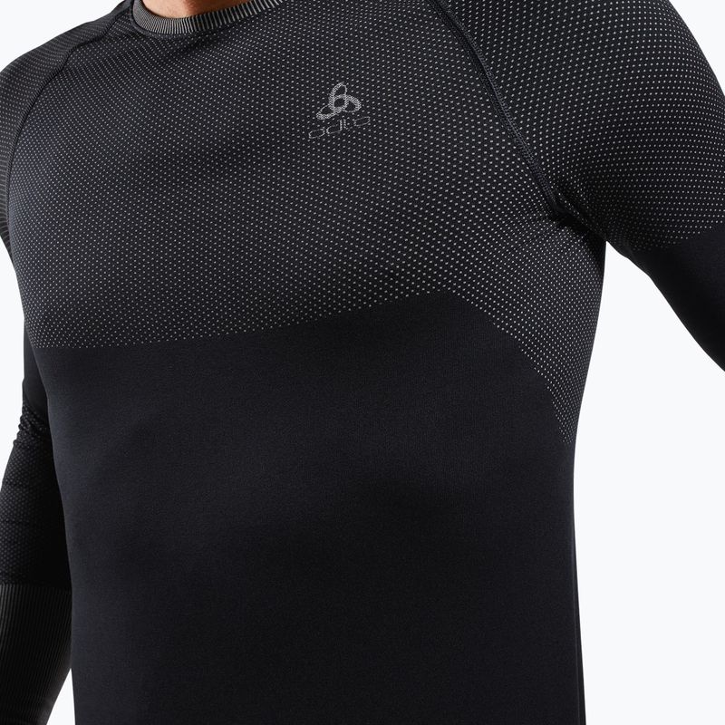 Maglia termica a manica lunga da uomo ODLO Fundamentals Performance Warm Bl Top Crew Neck black 4