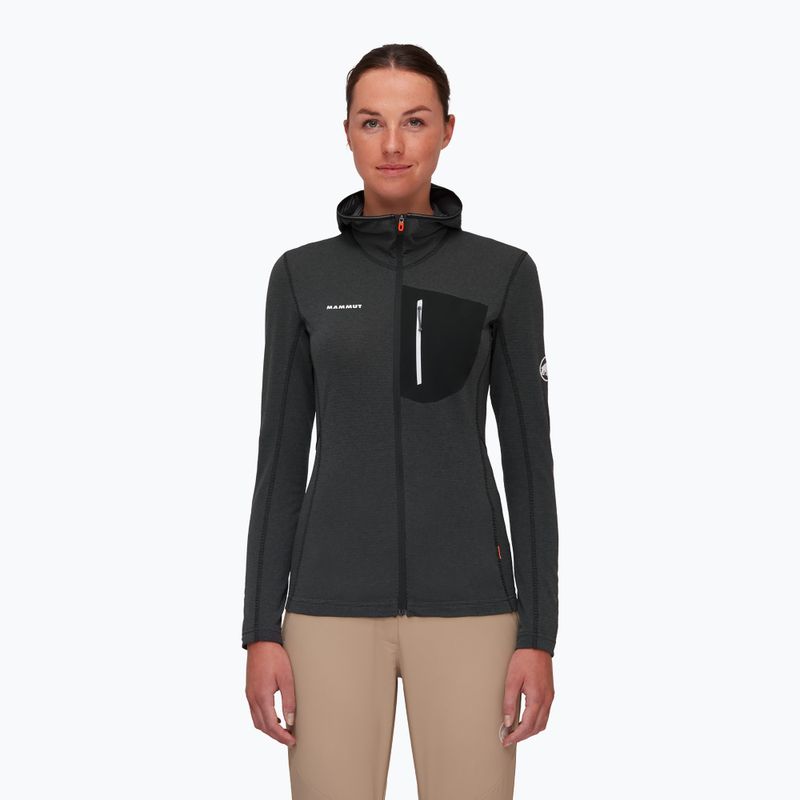 Felpa trekking Mammut donna Aenergy Light Ml nero/fantasma