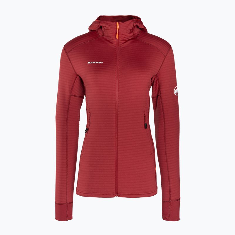 Felpa trekking donna Mammut Aconcagua Light ML con cappuccio rosso sangue