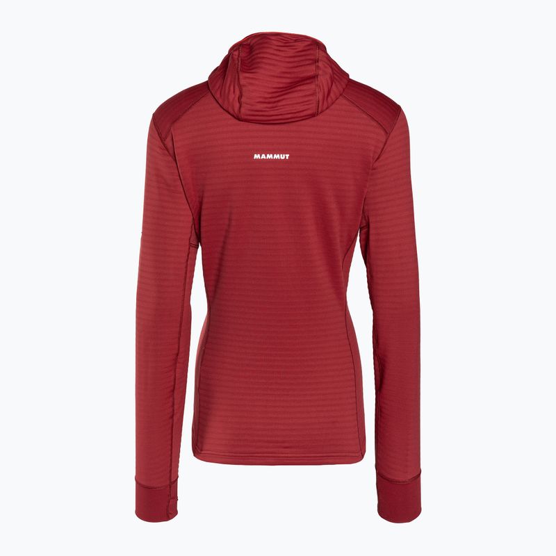 Felpa trekking donna Mammut Aconcagua Light ML con cappuccio rosso sangue 2