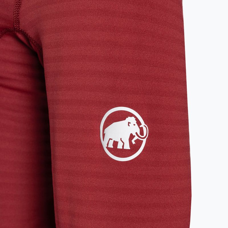 Felpa trekking donna Mammut Aconcagua Light ML con cappuccio rosso sangue 4