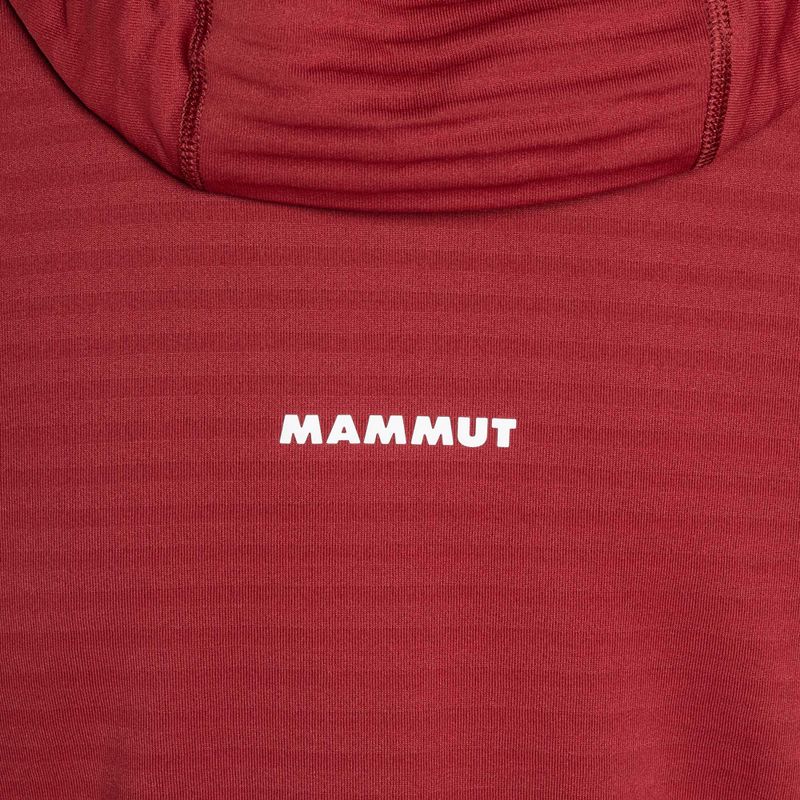 Felpa trekking donna Mammut Aconcagua Light ML con cappuccio rosso sangue 6