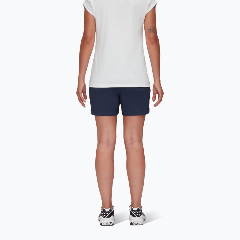 Pantaloncini da trekking Mammut da donna Runbold Roll Cuff marine 2