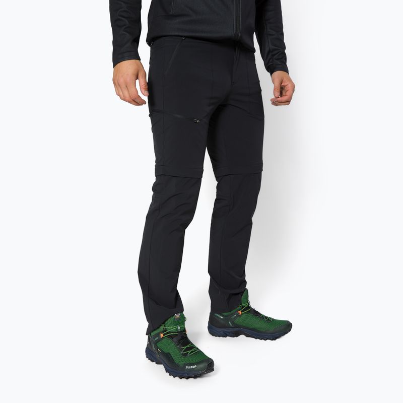 Pantaloni da trekking da uomo Mammut Runbold Zip Off nero