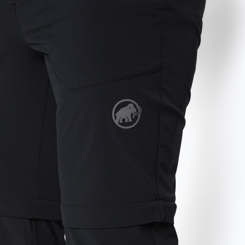 Pantaloni da trekking da uomo Mammut Runbold Zip Off nero 4