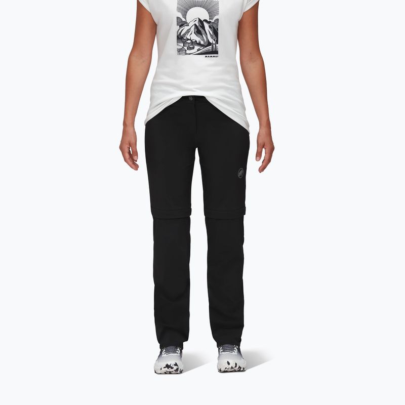 Pantaloni da trekking da donna Mammut Runbold Zip Off nero