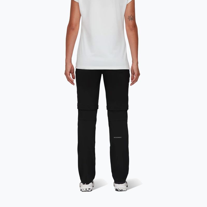 Pantaloni da trekking da donna Mammut Runbold Zip Off nero 3